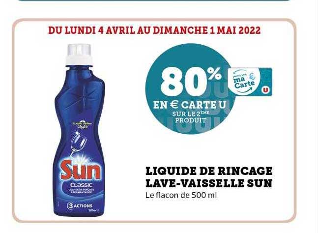 liquide de rinçage lave-vaisselle sun