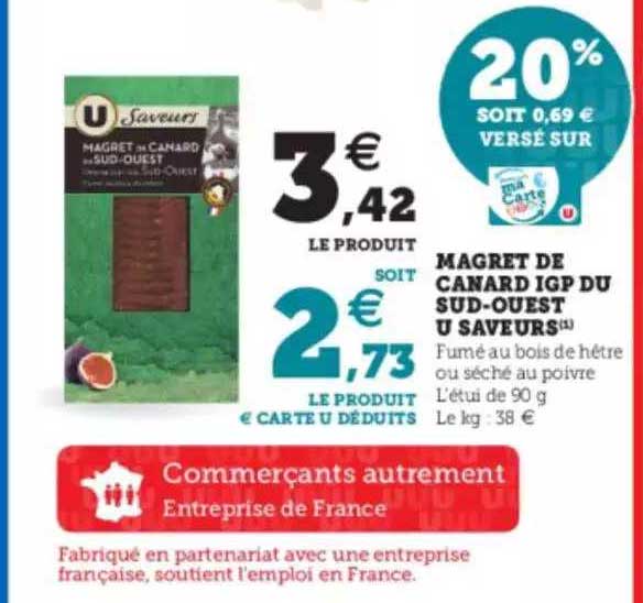 magret de canard igp du sud-ouest u saveurs