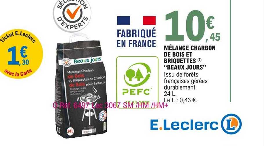 mélange charbon de bois et briquettes "beaux jours"
