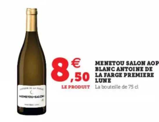 menetou salon aop blanc antoine de la farge première lune