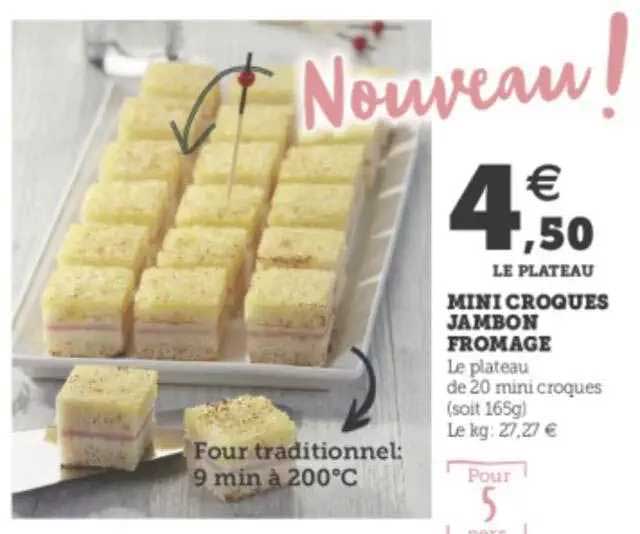 mini croques jambon fromage