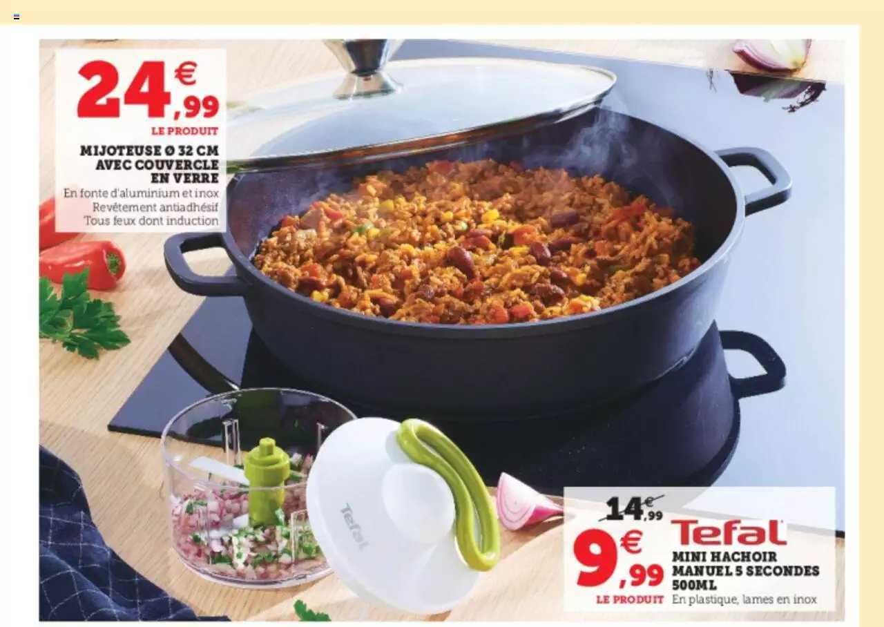 mini hachoir manuel 5 secondes 500ml tefal