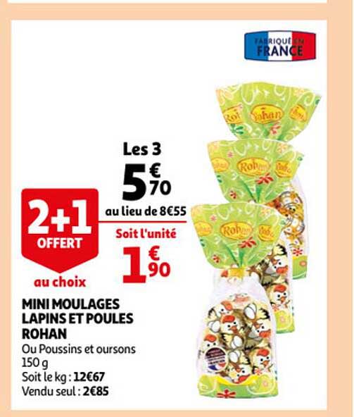 mini moulages lapins et poules rohan