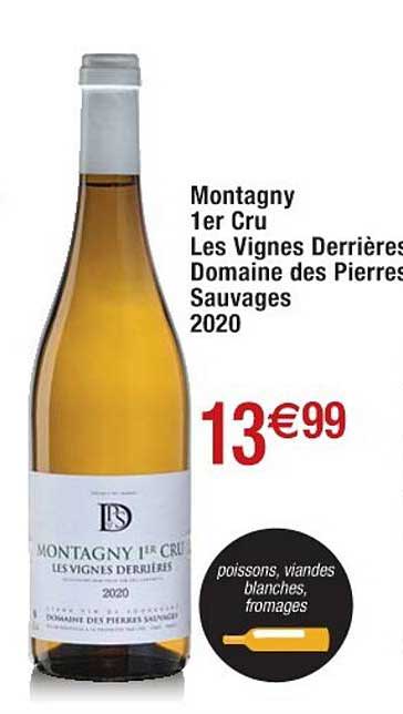 montagny 1er cru les vignes derrières domaine des pierres sauvages 2020