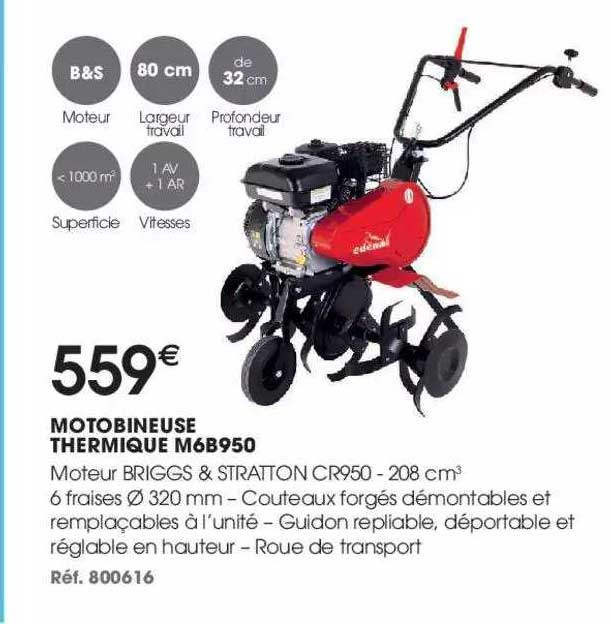 motobineuse thermique m6b950
