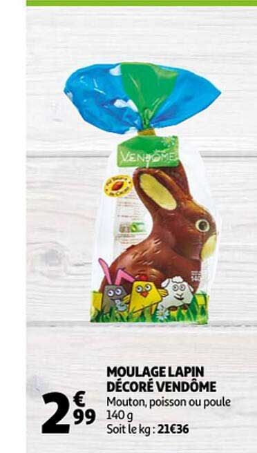 moulage lapin décoré vendôme