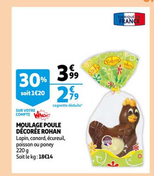 moulage poule décorée rohan