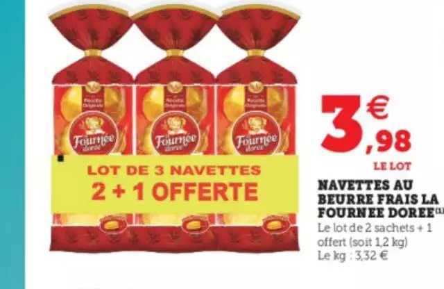 navettes au beurre frais la fournée dorée