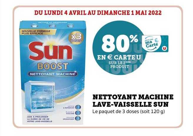 nettoyant machine lave-vaisselle sun