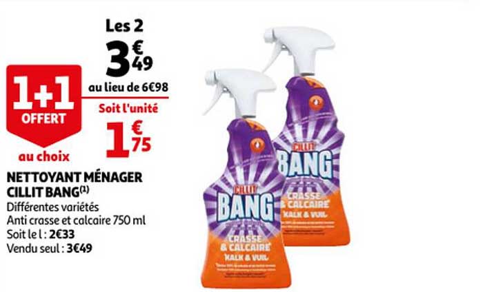 nettoyant ménager cillit bang