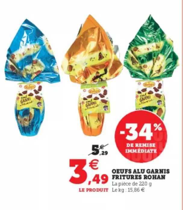 oeufs alu garnis fritures rohan