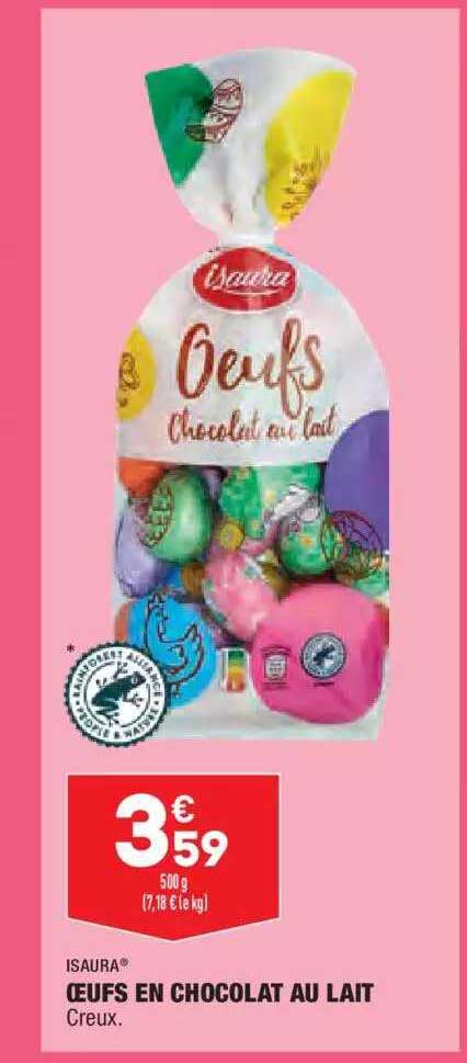 oeufs en chocolat au lait isaura