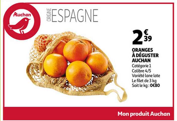 oranges à déguster auchan