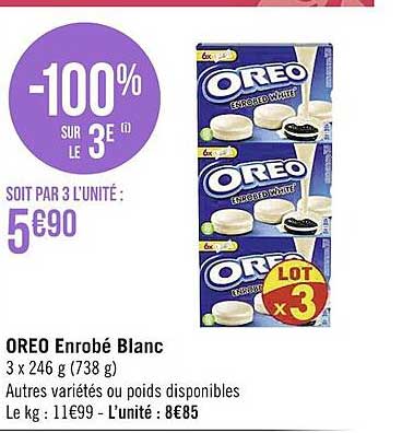 oréo enrobé blanc