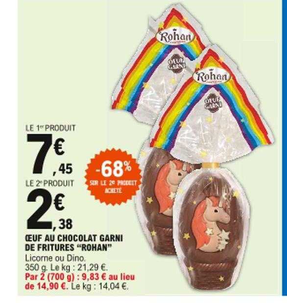 œuf au chocolat garni de fritures "rohan"