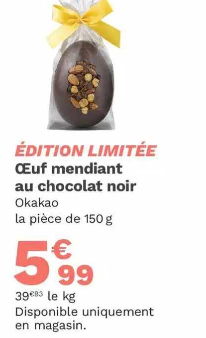 œuf mendiant au chocolat noir