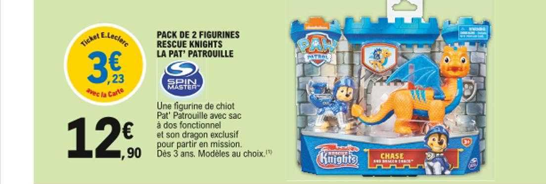 pack de 2 figurines rescue knights la pat' patrouille spin master