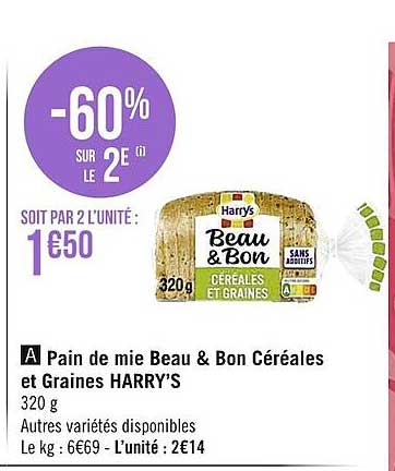 Pain De Mie Beau & Bon Céréales Et Graines Harry's