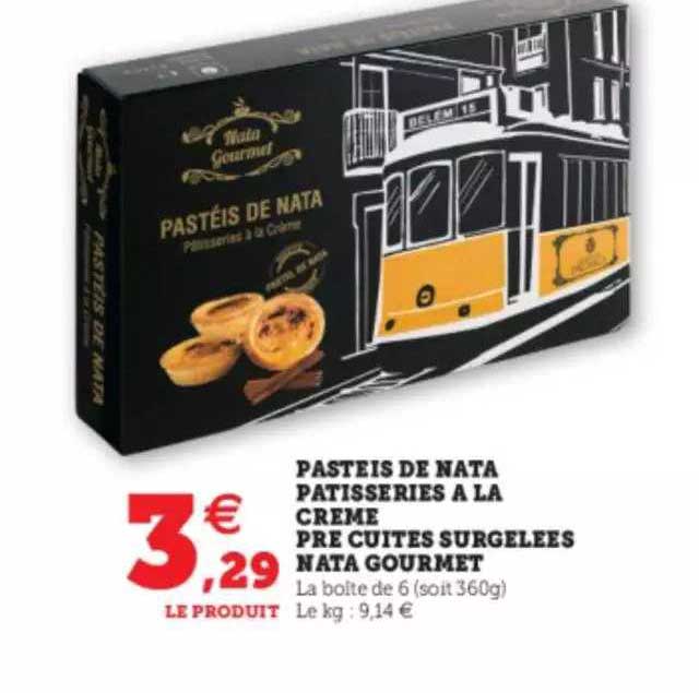 pasteis de nata pâtisseries à la crème pré cuites surgelées nata gourmet