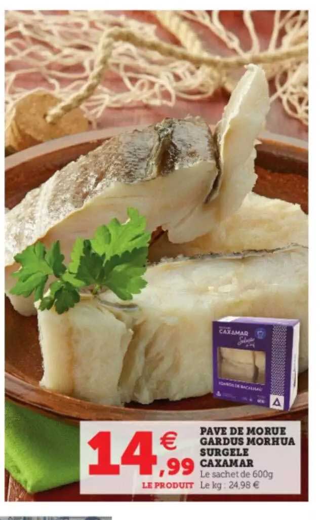 Pavé De Morue Gardus Morhua Surgelé Caxamar