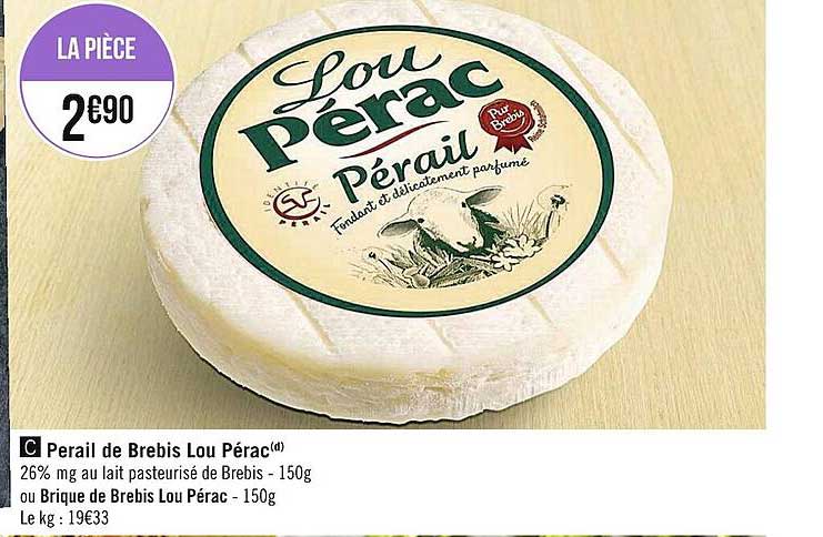 pérail de brebis lou pérac ou brique de brebis lou pérac