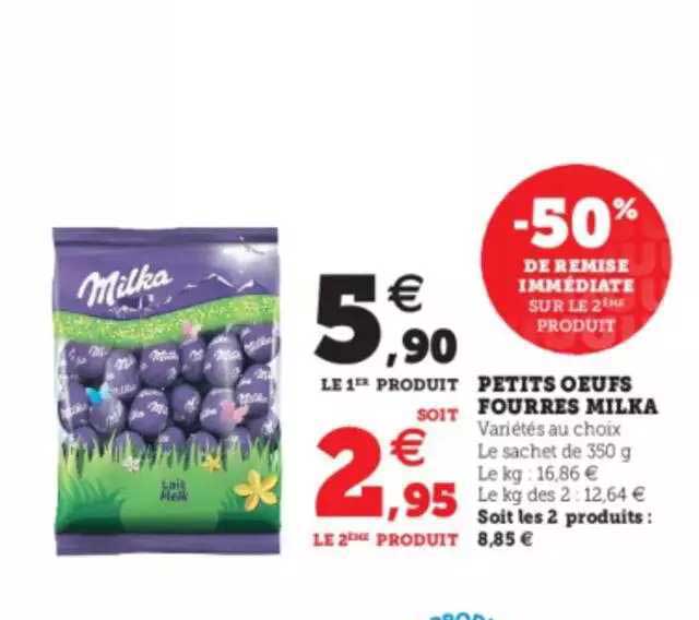 Petits Oeufs Fourrés Milka
