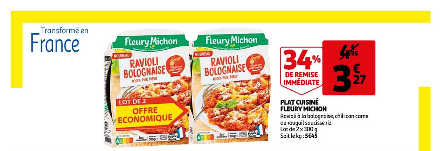 plat cuisiné fleury michon