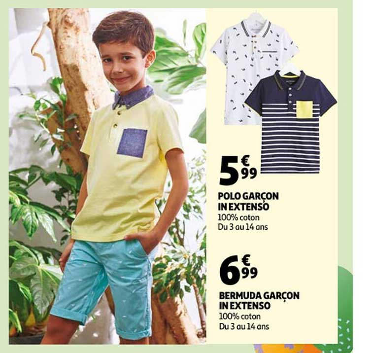 polo garçon in extenso, bermuda garçon in extenso
