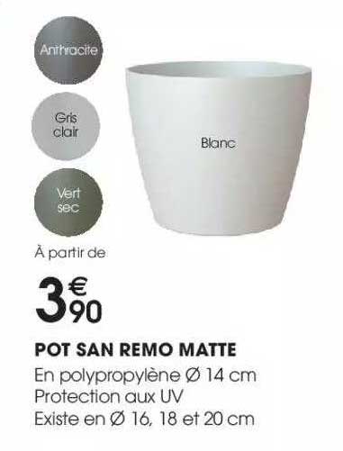 pot san remo matte