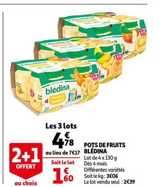 pots de fruits blédina