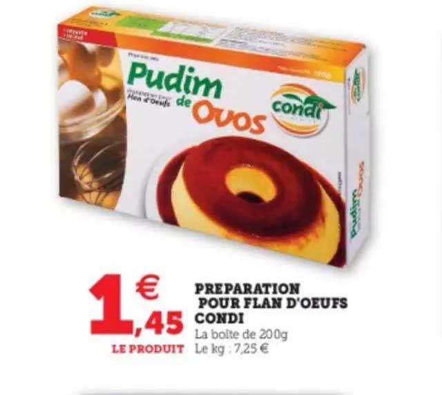 préparation pour flan d'oeufs condi