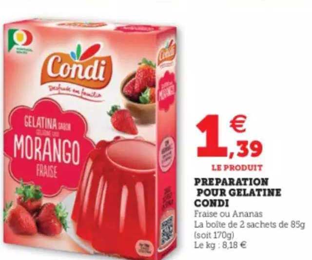 préparation pour gélatine condi