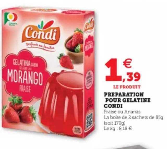 préparation pour gélatine condi