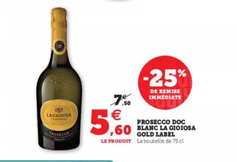 Prosecco Doc Blanc La Gioiosa Gold Label