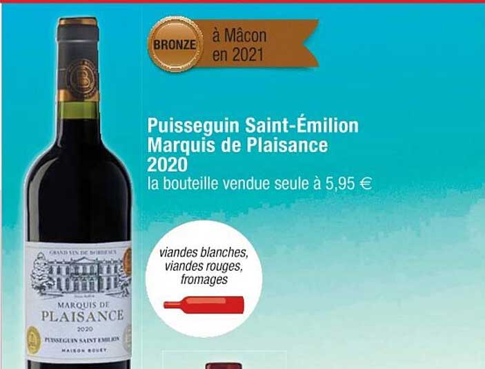 puisseguin saint-émilion marquis de plaisance 2020