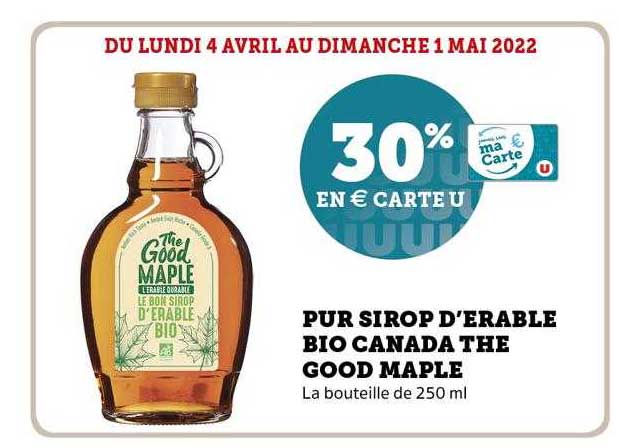 pur sirop d'érable bio canada the good maple