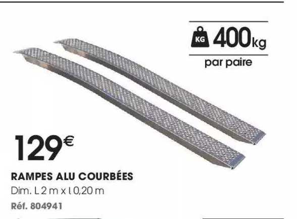 rampes alu courbées