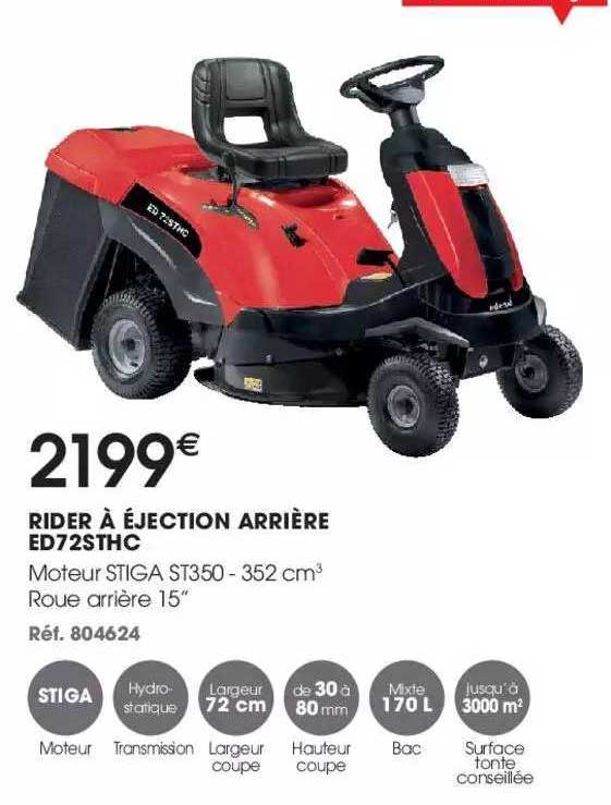 rider à éjection arrière ed72sthc