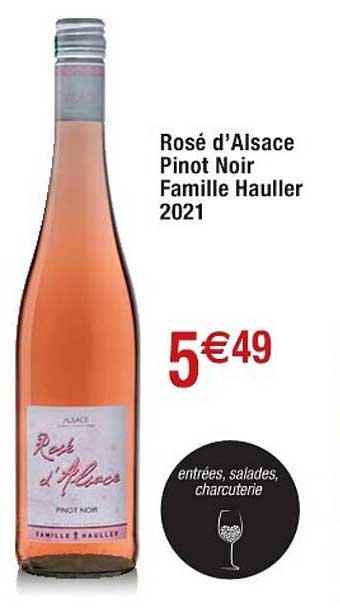 rosé d'alsace pinot noir famille hauller 2021