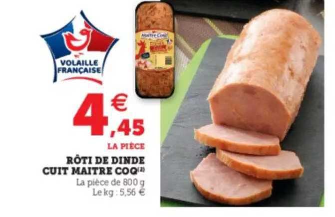 rôti de dinde cuit maître coq