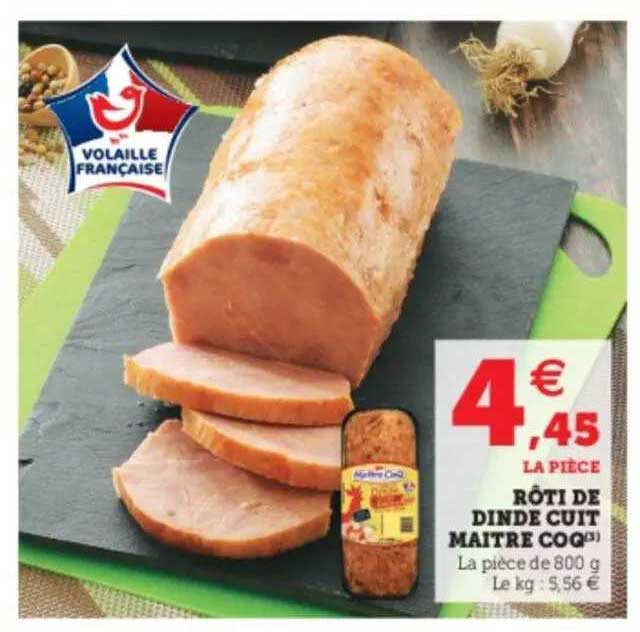 rôti de dinde cuit maître coq