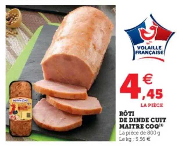 rôti de dinde cuit maître coq