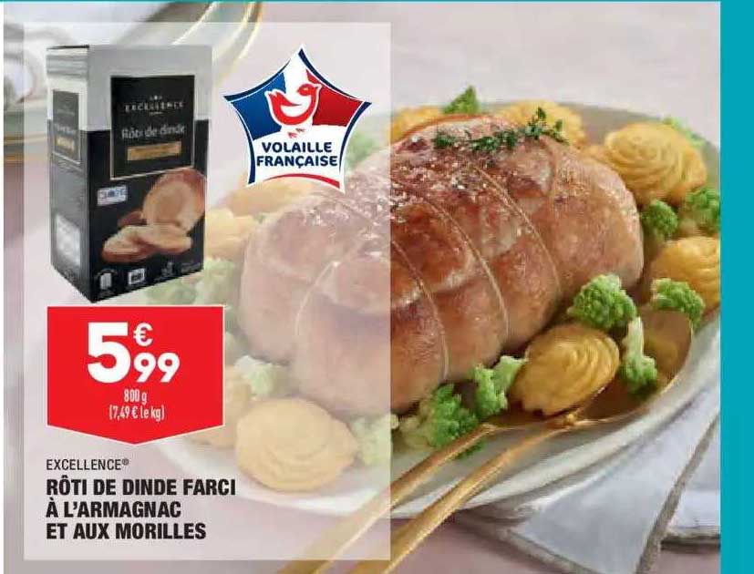 Rôti De Dinde Farcie à L'armagnac Et Aux Morilles Excellence