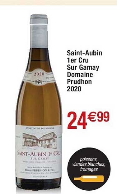 saint-aubin 1er cru sur gamay domaine prudhon 2020