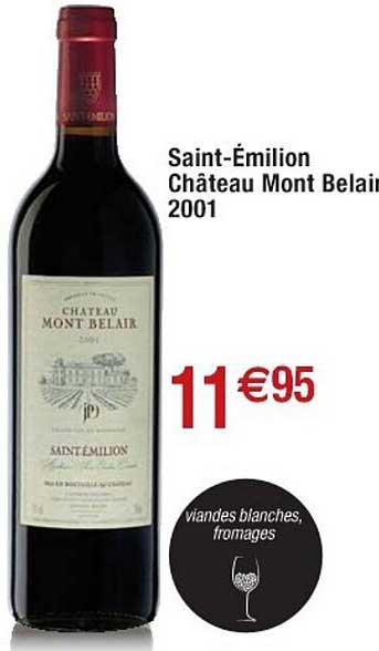 saint-émilion château mont belair 2001