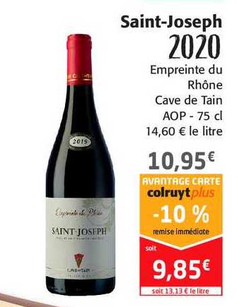 saint-joseph 2020 empreinte du rhône cave de tain