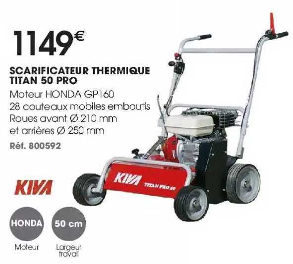 scarificateur thermique titan 50 pro kiva