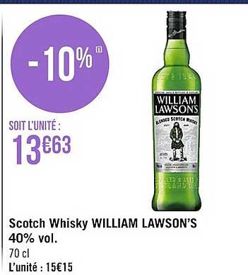 scotch whisky william lawson's 40% vol.
