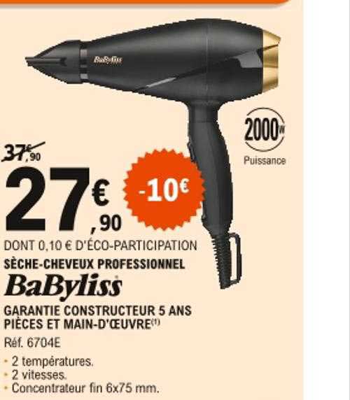 sèche-cheveux professionnel babyliss