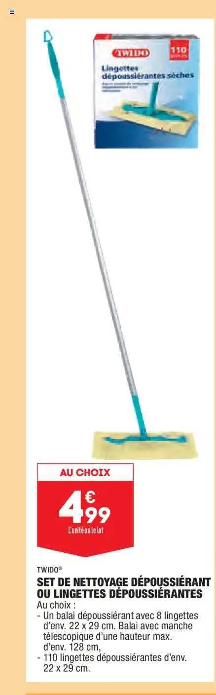 set de nettoyage dépoussiérant ou lingettes dépoussiérantes